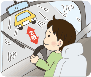 十分な車間距離をとる